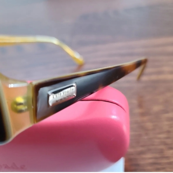 Kate Spade Paxton Tortoise Sunglasses Hot Pink Case & Cloth - Picture 7 of 8